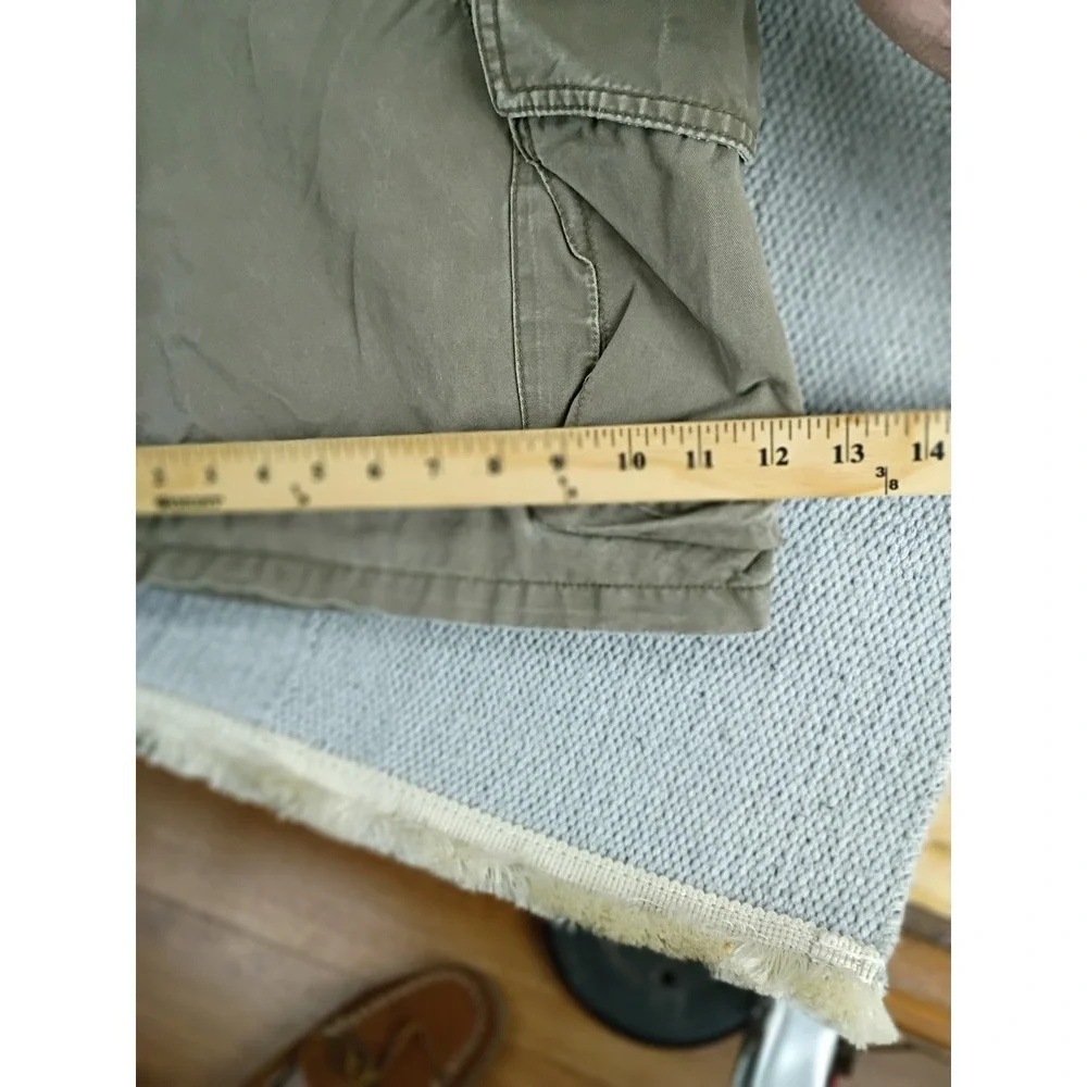 Old Navy Vintage Cargo Shorts Mens 34 Olive Green‎ Military Utility Thick 94105